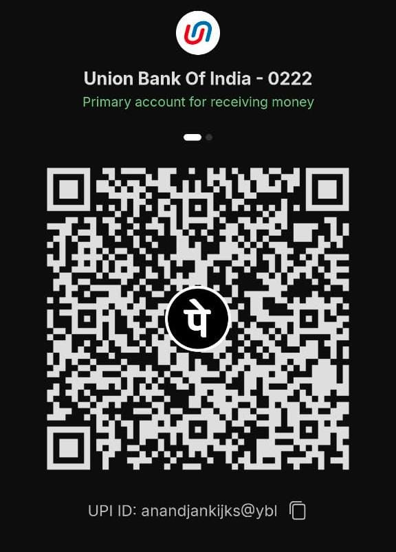 Union Bank PhonePe QR Code - Anand Janki Jankalyan Samiti